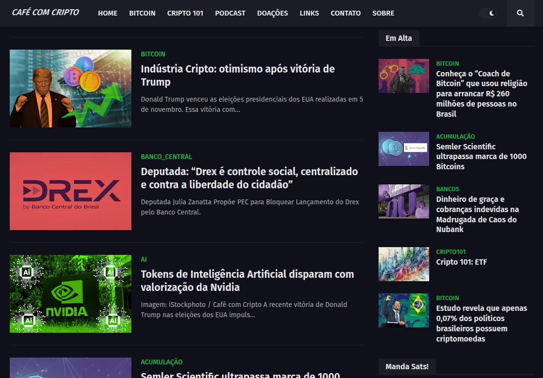 Café com Cripto - Blog and Videos (portuguese) (screenshot)