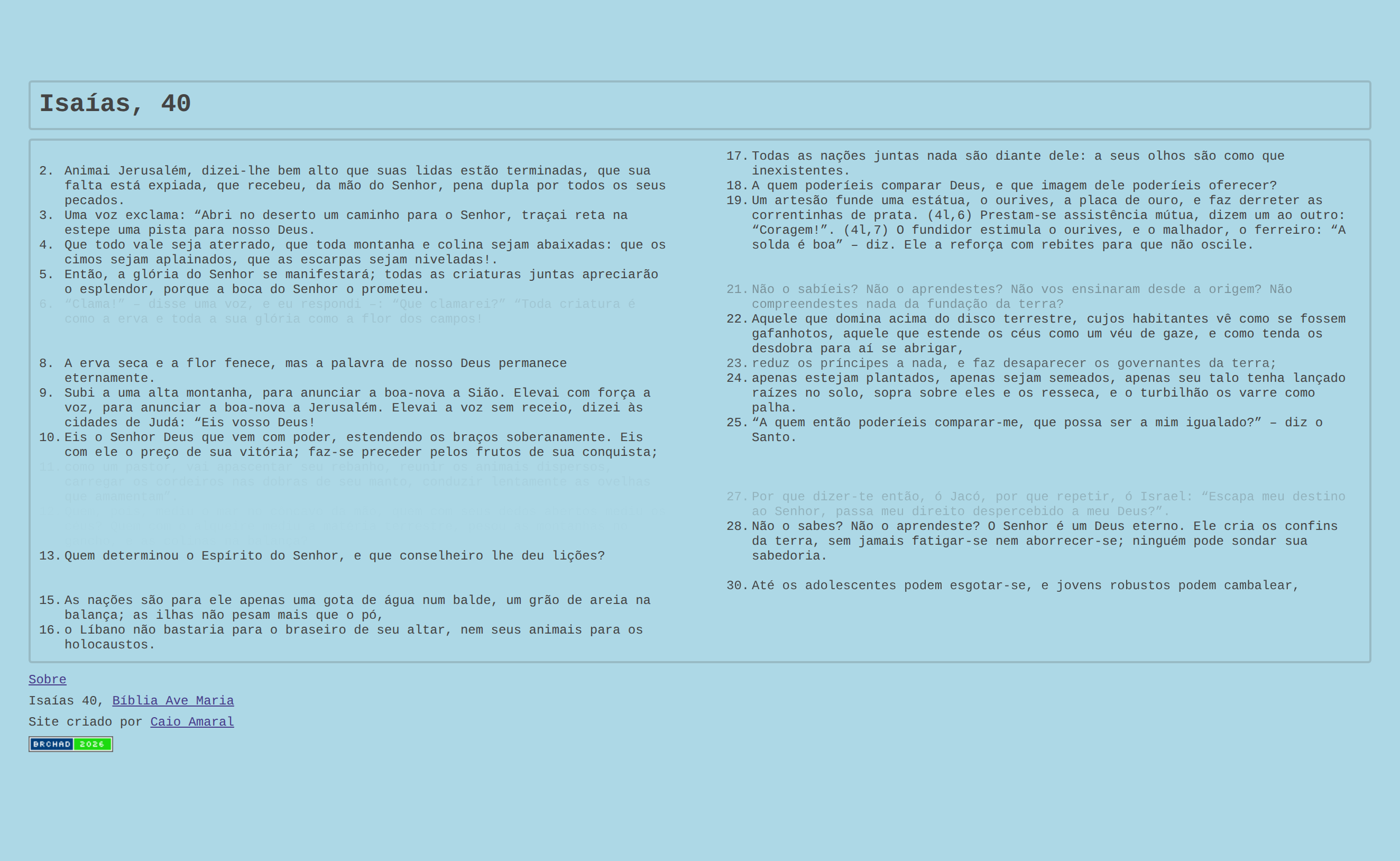 Isaías, 40 (screenshot)