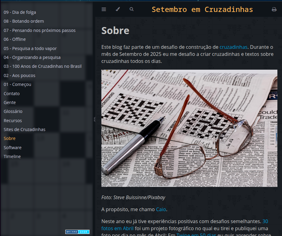 September in Crosswords (screenshot)